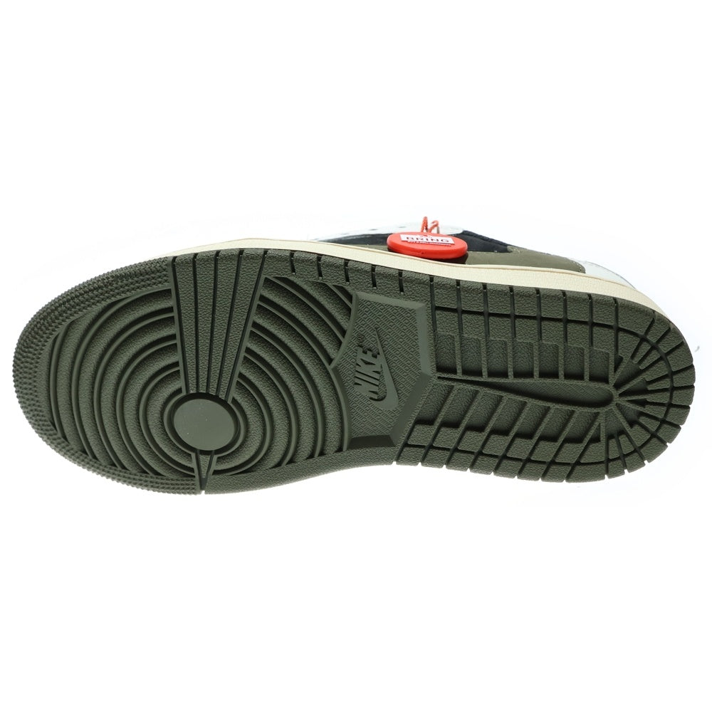 NIKE(ナイキ) ×TRAVIS SCOTT WMNS AIR JORDAN 1 LOW OG Medium Olive DZ4137-106 トラヴィススコット ウィメンズ エアジョーダン1 ミディアムオリーブ ローカットスニーカー