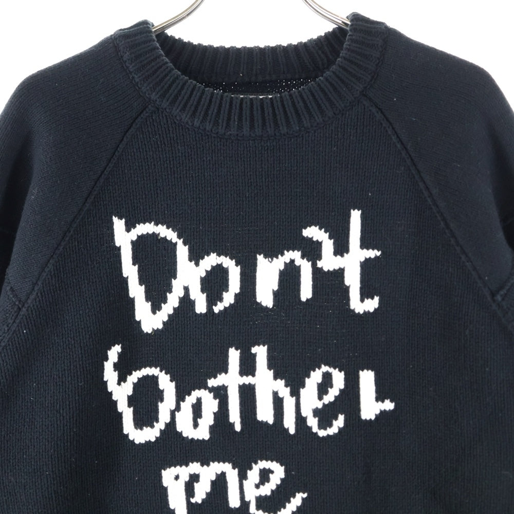WASTED YOUTH(ウェイステッドユース) 23AW Knit Sweater #1 グラフィックロゴニットセーター ブラック