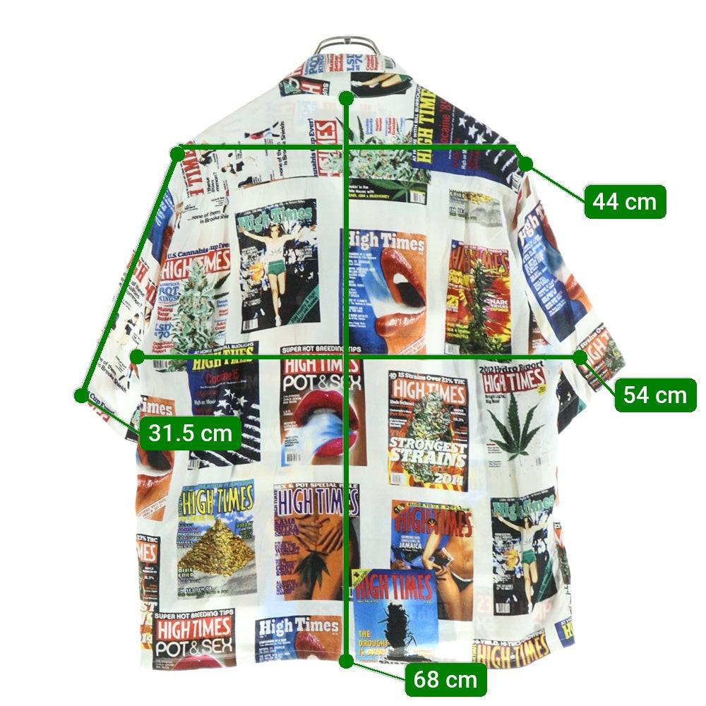 WACKO MARIA(ワコマリア) 25SS ×HIGH TIMES S/S HAWAIIAN SHIRT ハイタイムズ 総柄デザイン ハワイアン半袖シャツ マルチカラー