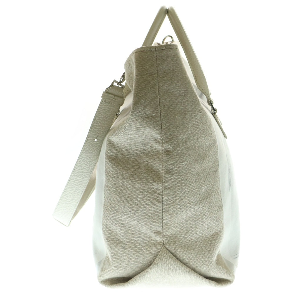 Martin Margiela(マルタンマルジェラ) 2WAY 5AC プリントショッパー キャンバス トートバッグ ショルダーバッグ SB3WC0001 ベージュ