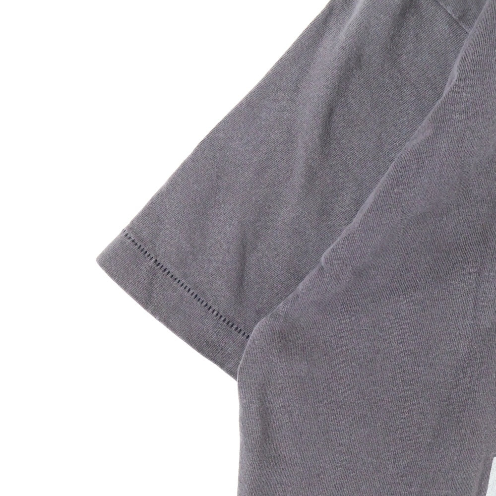 SAINT MICHAEL(セントマイケル) ヴィンテージ加工 ロゴプリント 半袖Tシャツ カットソー ダークグレー SM-S22-0000-019