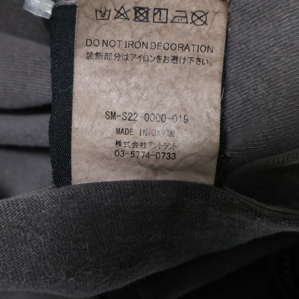 SAINT MICHAEL(セントマイケル) ヴィンテージ加工 ロゴプリント 半袖Tシャツ カットソー ダークグレー SM-S22-0000-019