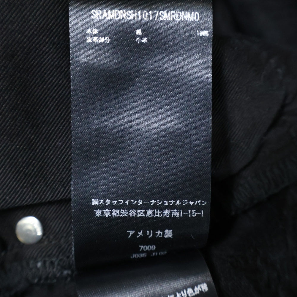 AMIRI(アミリ) バンダナ 総柄 デニム ショーツ ハーフパンツ ブラック