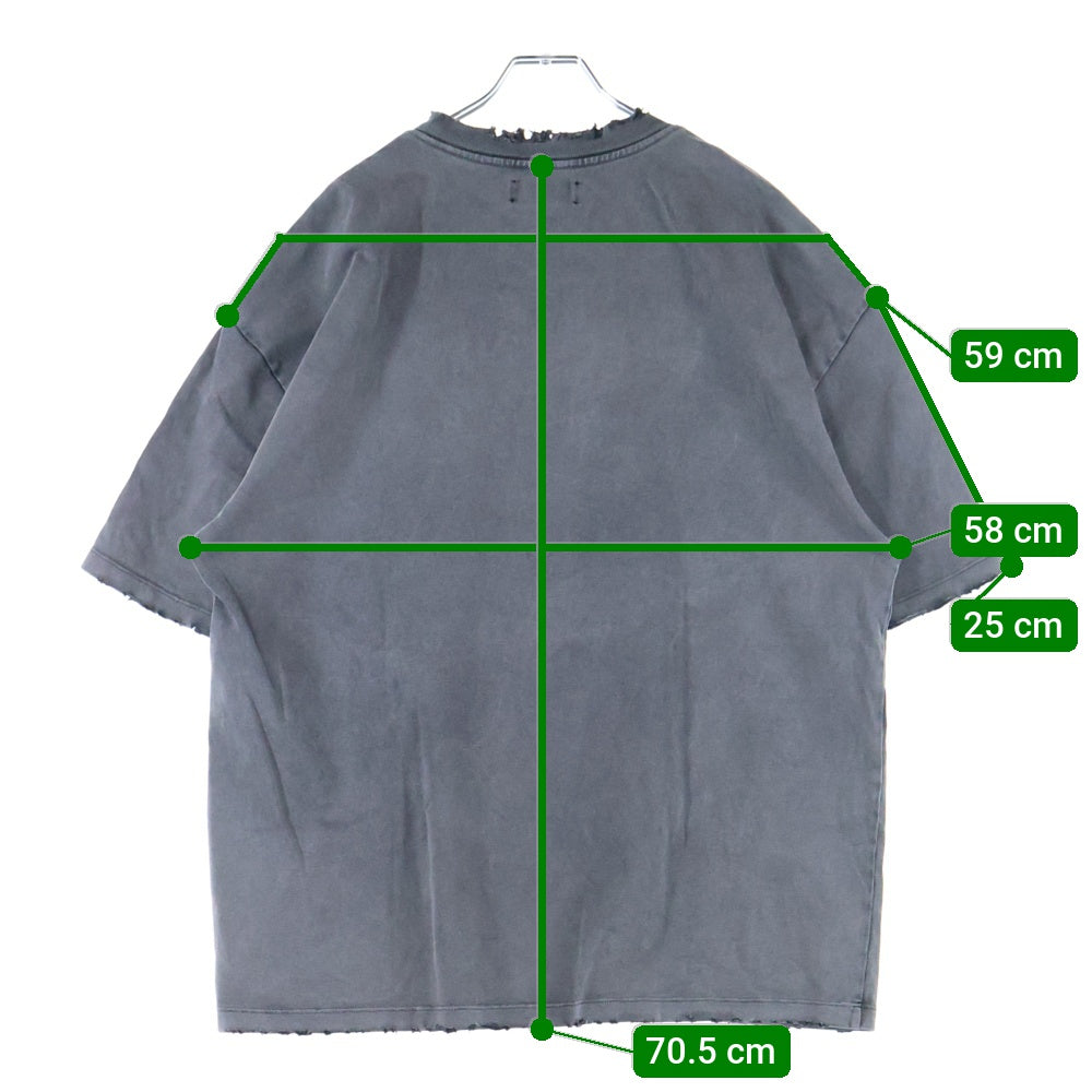 AMIRI(アミリ) Mr.Hollywood ミスター ハリウッド ヴィンテージ加工 半袖Tシャツ カットソー ブラック