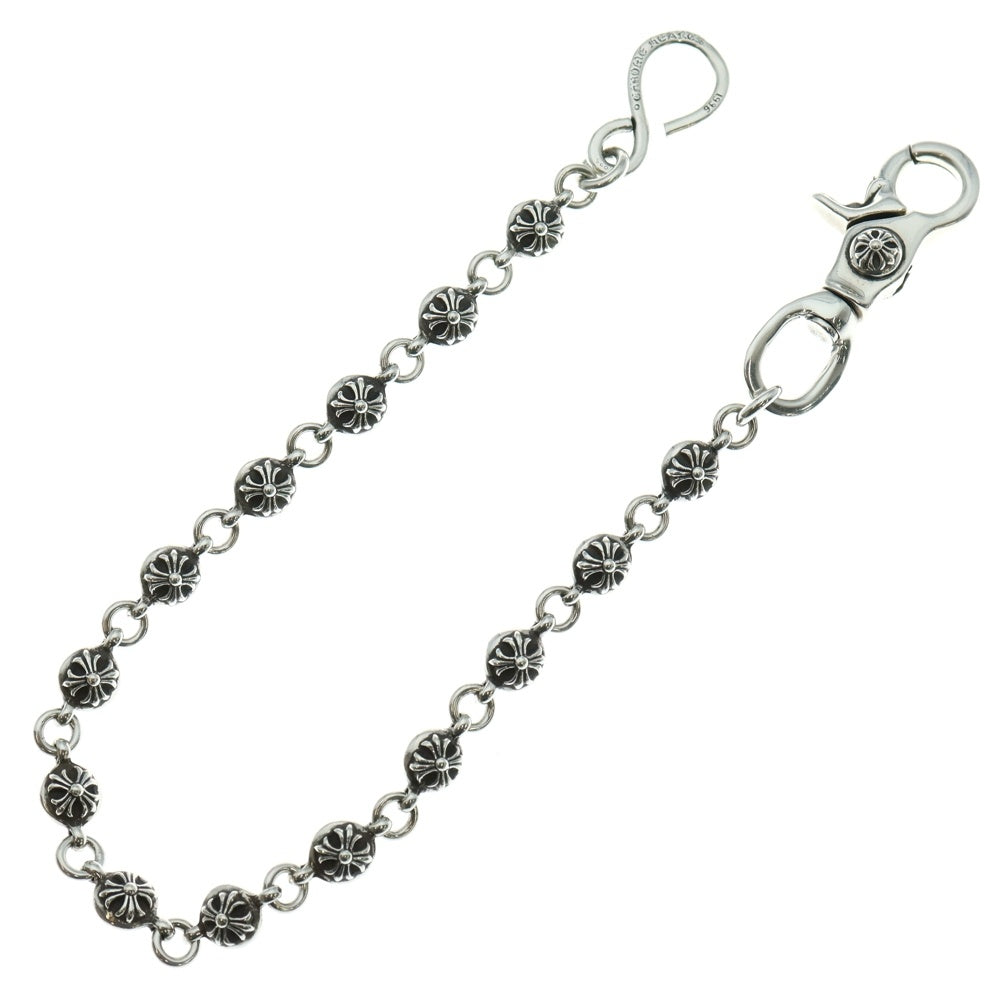 CHROME HEARTS(クロムハーツ) 2BALL SHORT-S/1クリップショート#2クロスボール ウォレットチェーン シルバー BCA063