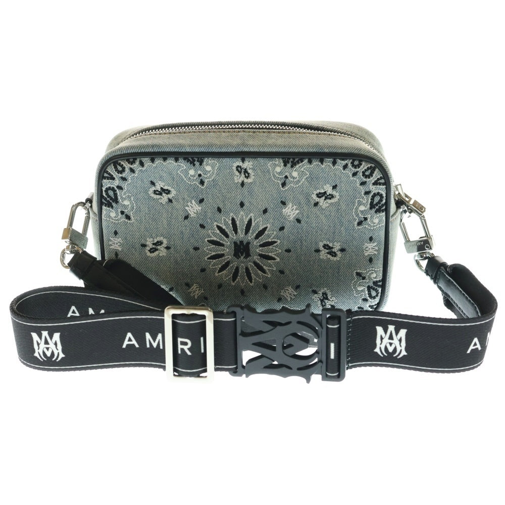 AMIRI(アミリ) 23AW バンダナ ペイズリー カメラバッグ ショルダーバッグ インディゴ