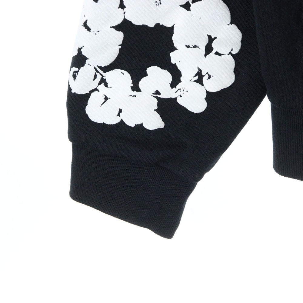 DENIM TEARS(デニムティアーズ) COTTON WREATH コットンリース ジップパーカー スウェット ブラック RN162838