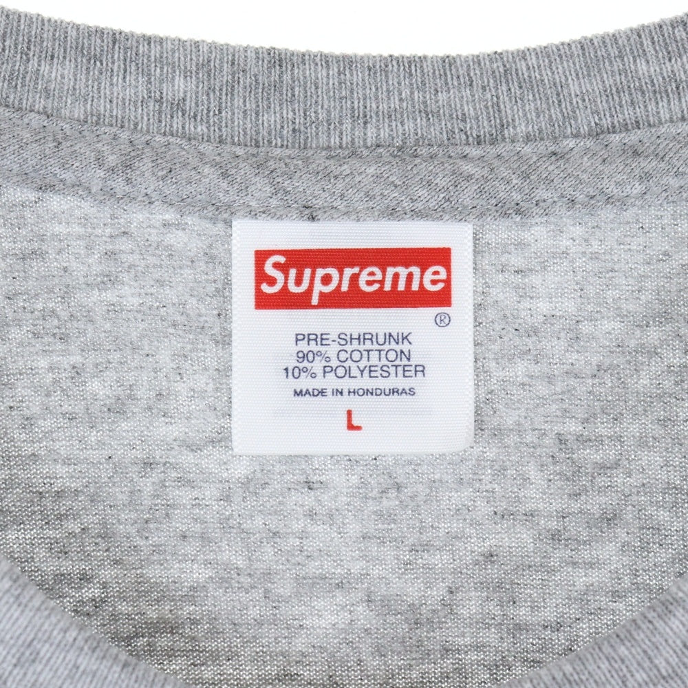 SUPREME(シュプリーム) 25AW Split Tee スプリット ロゴプリント 半袖Tシャツ カットソー グレー