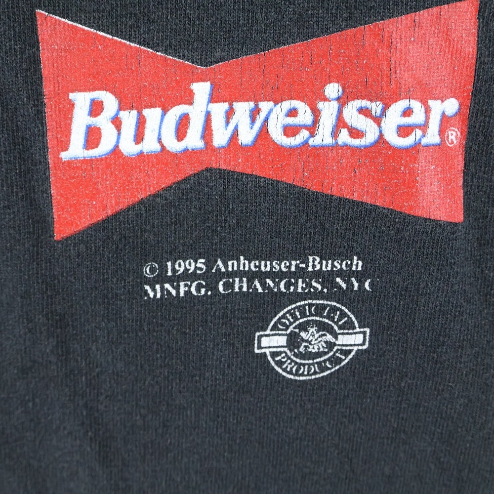 VINTAGE(ヴィンテージ) 90S Budweiser 3 FROGS YOUR PAD OR MINE 両面プリント クルーネック半袖Tシャツ カットソー ブラック