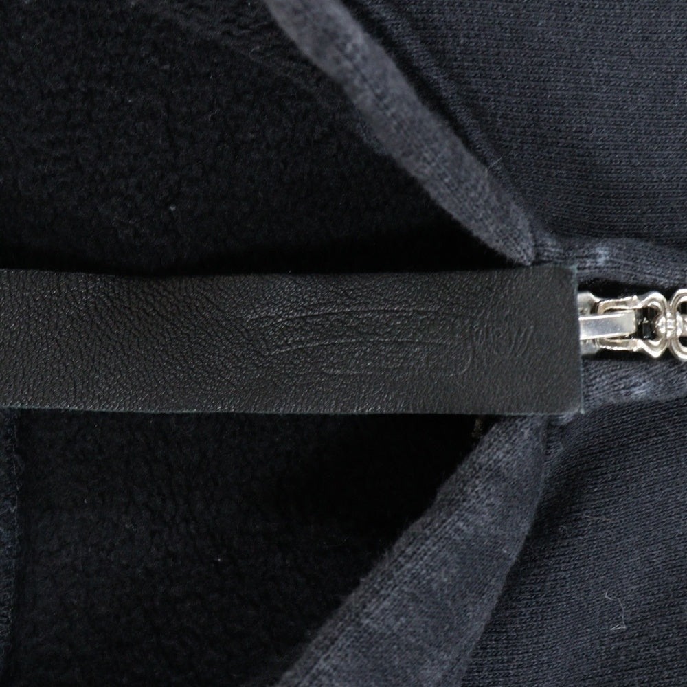 CHROME HEARTS(クロムハーツ) SAILIN ON ZIP HD セメタリークロス刺繍 ジップアップパーカー ブラック/シルバー