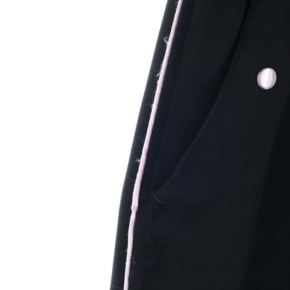 Needles(ニードルス) PIPING COWBOY PANTS パイピング カウボーイ フレア トラックパンツ ブラック/ピンク KP123