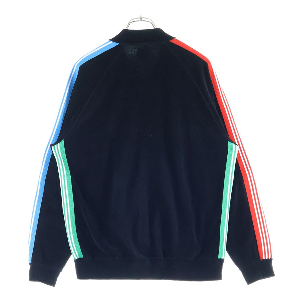 Needles(ニードルス) 25SS ×BREATH Rib Collar Track Jacket - C／PE Velour ベロア ストレートトラックジャケット ブラック QV1584