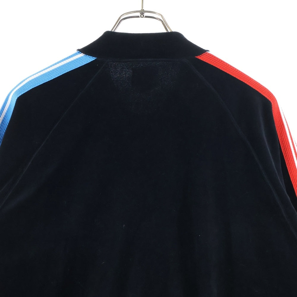 Needles(ニードルス) 25SS ×BREATH Rib Collar Track Jacket - C／PE Velour ベロア ストレートトラックジャケット ブラック QV1584