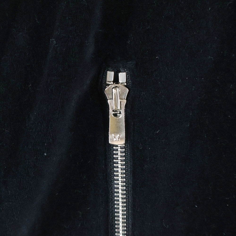 Needles(ニードルス) 25SS ×BREATH Rib Collar Track Jacket - C／PE Velour ベロア ストレートトラックジャケット ブラック QV1584