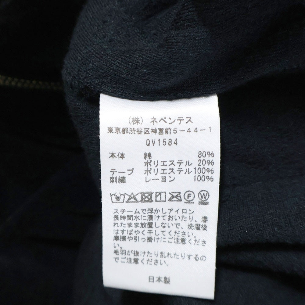 Needles(ニードルス) 25SS ×BREATH Rib Collar Track Jacket - C／PE Velour ベロア ストレートトラックジャケット ブラック QV1584