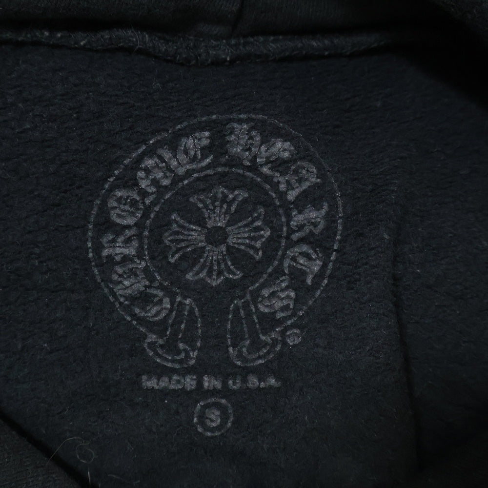 CHROME HEARTS(クロムハーツ) SWTSHRT PLVR バックホースシュープリント スウェットプルオーバーパーカー ブラック