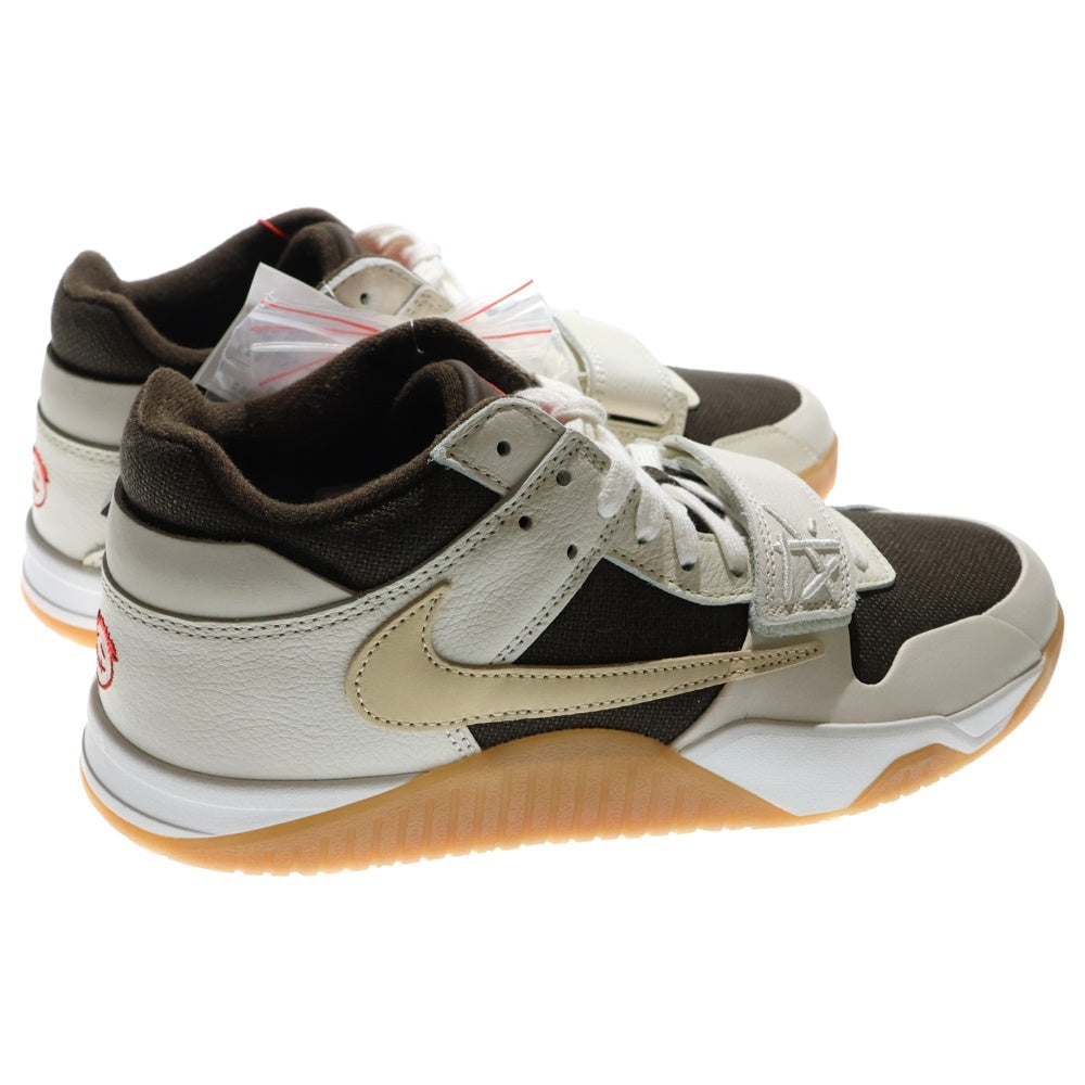 NIKE(ナイキ) ×TRAVIS SCOTT JORDAN JUMPMAN JACK FZ8117‐100 トラヴィススコット ジョーダン ジャンプマン ローカットスニーカー ホワイト/ブラウン US10.5/28.5cm