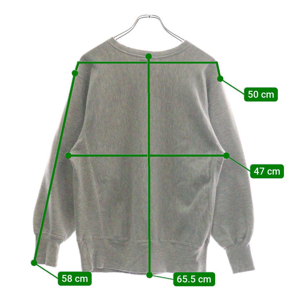 CHAMPION(チャンピオン) 90's Reverse Weave WISCONSIN ATH DEPT リバースウィーブ 刺繍タグ前期 三段染み込みプリント スウェットクルーネック トレーナー グレー