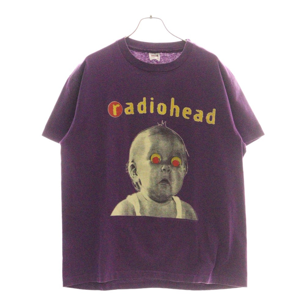 VINTAGE(ヴィンテージ) 90's radiohead 1993 pablo HONEY TOUR ANVIL レディオヘッド パブロハニーツアー 両面プリント半袖Tシャツ カットソー パープル