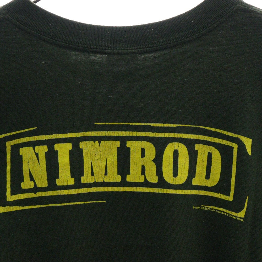 VINTAGE(ヴィンテージ) 00's GREEN DAY NIMROD ANVIL グリーンデイ ニムロッド 両面プリント半袖Tシャツ カットソー カーキ