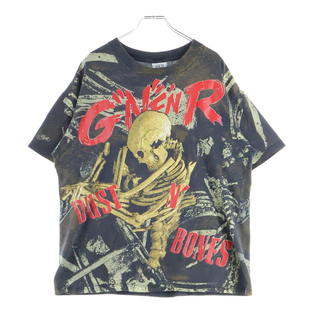 VINTAGE(ヴィンテージ) 90's GUNS N' ROSES DUST N' BONES WILD OATS ガンズアンドローゼス オーバープリント 半袖Tシャツ カットソー グレー