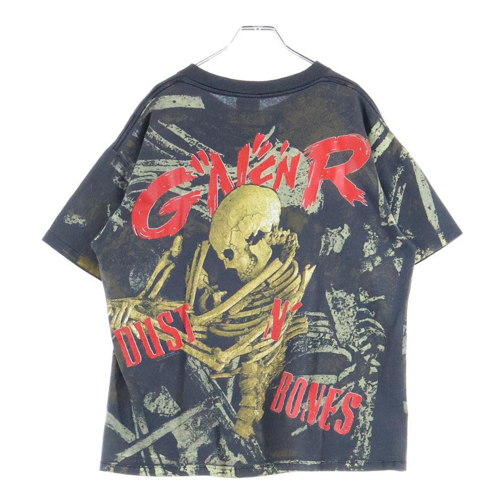 VINTAGE(ヴィンテージ) 90's GUNS N' ROSES DUST N' BONES WILD OATS ガンズアンドローゼス オーバープリント 半袖Tシャツ カットソー グレー