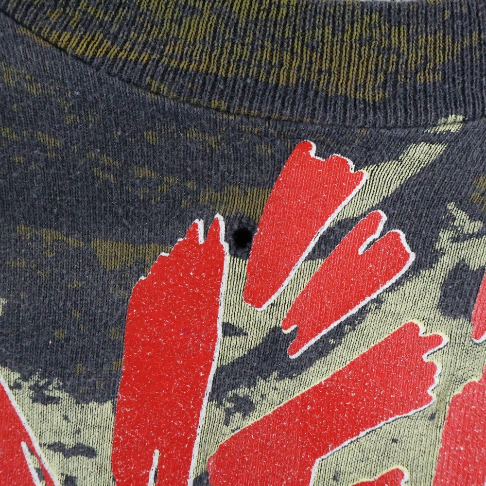 VINTAGE(ヴィンテージ) 90's GUNS N' ROSES DUST N' BONES WILD OATS ガンズアンドローゼス オーバープリント 半袖Tシャツ カットソー グレー