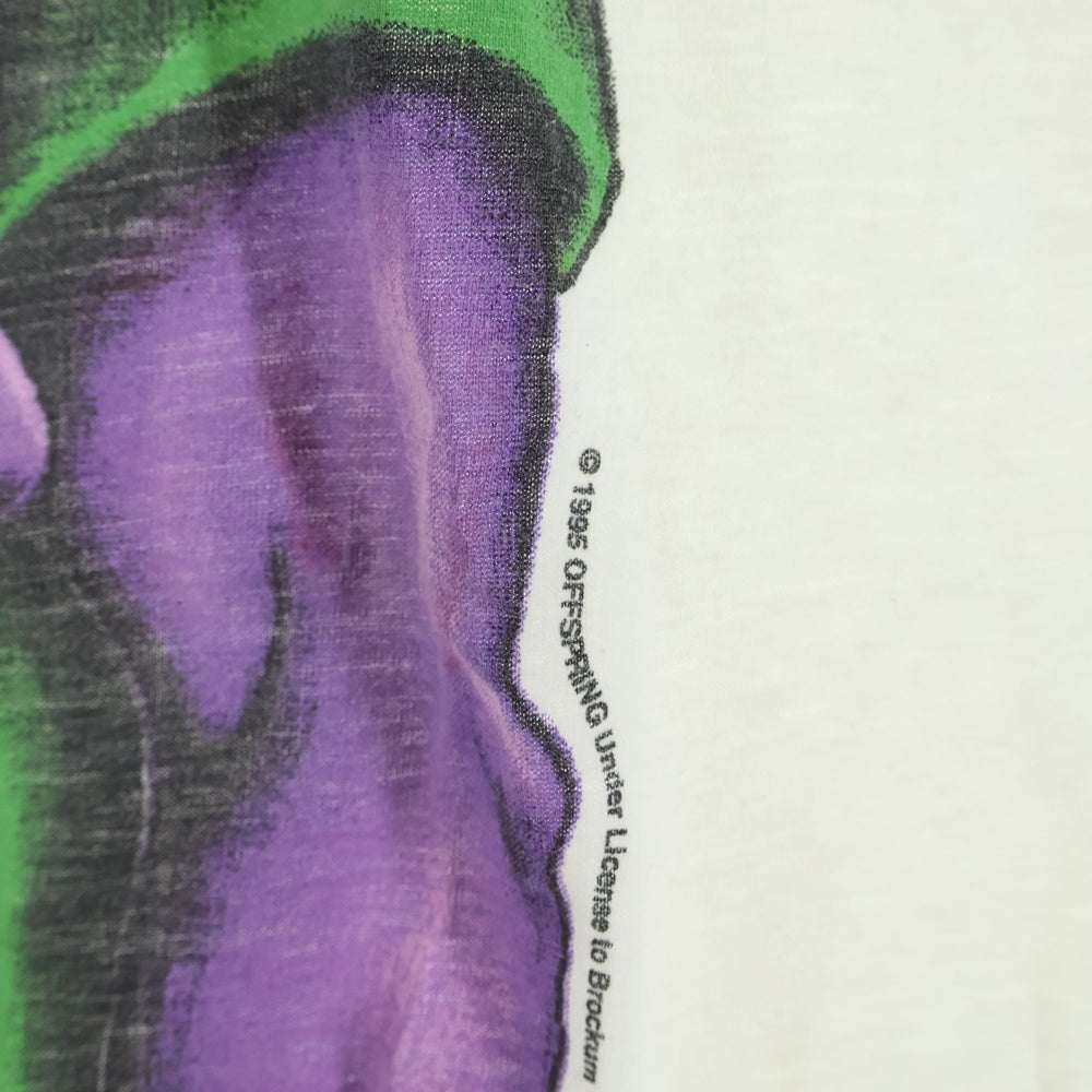 VINTAGE(ヴィンテージ) 90's THE OFFSPRING 1995 BROCKUM ジャマイカタグ オフスプリング フロントプリント半袖Tシャツ カットソー ホワイト