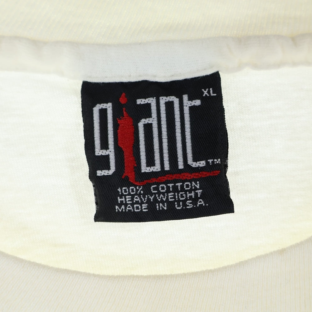 VINTAGE(ヴィンテージ) 90's Morrissey Newspaper GIANT モリッシー ニュースペーパー 両面プリント半袖Tシャツ カットソー ホワイト