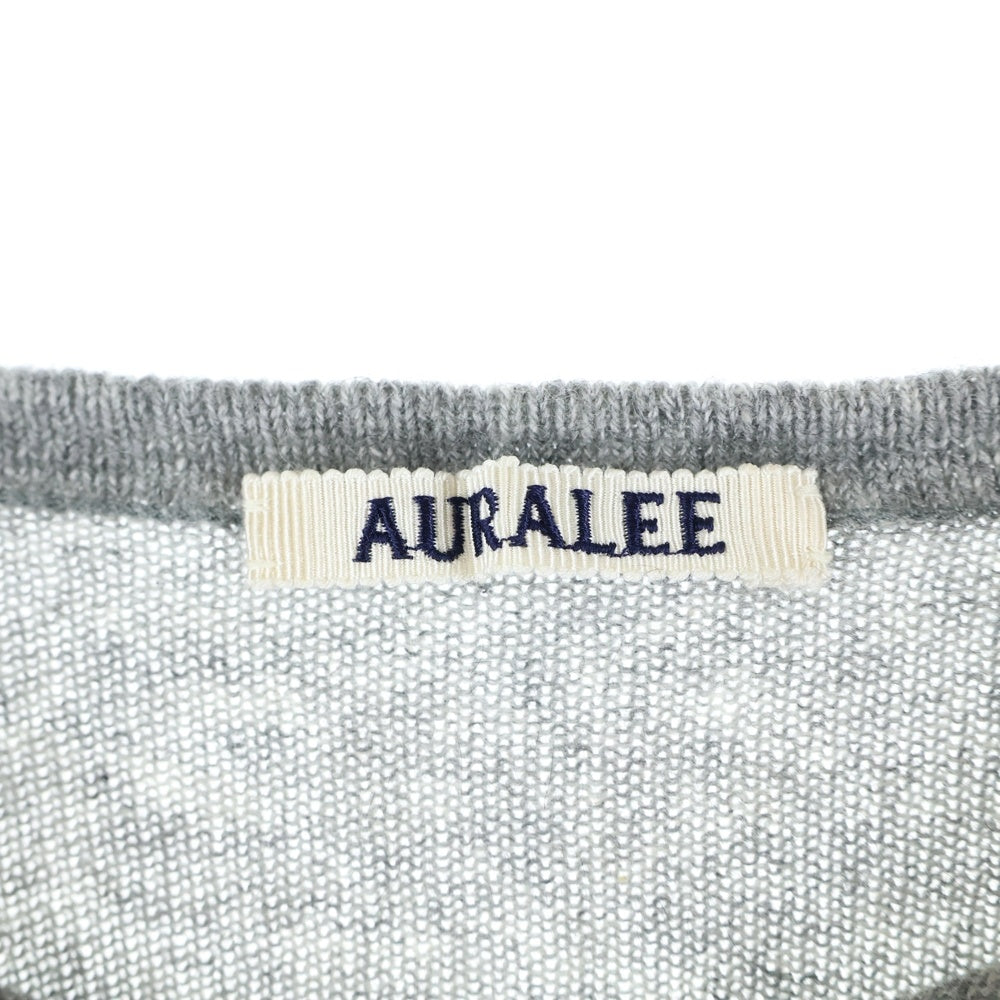 AURALEE(オーラリー) 25SS SUPER FINE CASHMERE SILK KNIT BOAT NECK セーター カシミヤ A25SP03SC グレー