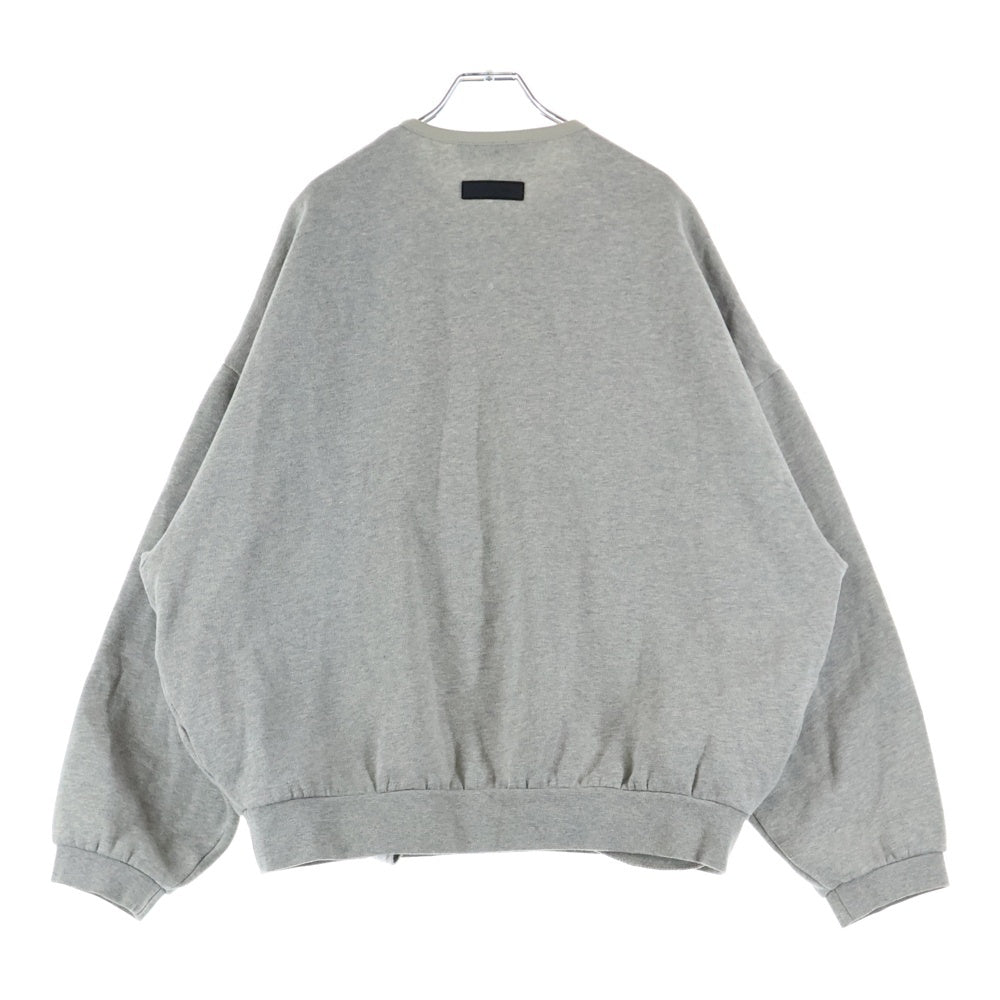 ESSENTIALS FEAR OF GOD(エッセンシャル フィアオブゴッド) SWEATSHIRT ラバーロゴ クルーネックスウェットトレーナー グレー