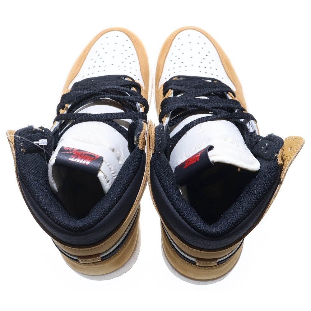 NIKE(ナイキ) AIR JORDAN 1 RETRO HIGH Rookie of The Year 555088-700 エアジョーダン 1 ハイカットスニーカー ルーキーオブザイヤー ベージュ/ホワイト US10/28cm
