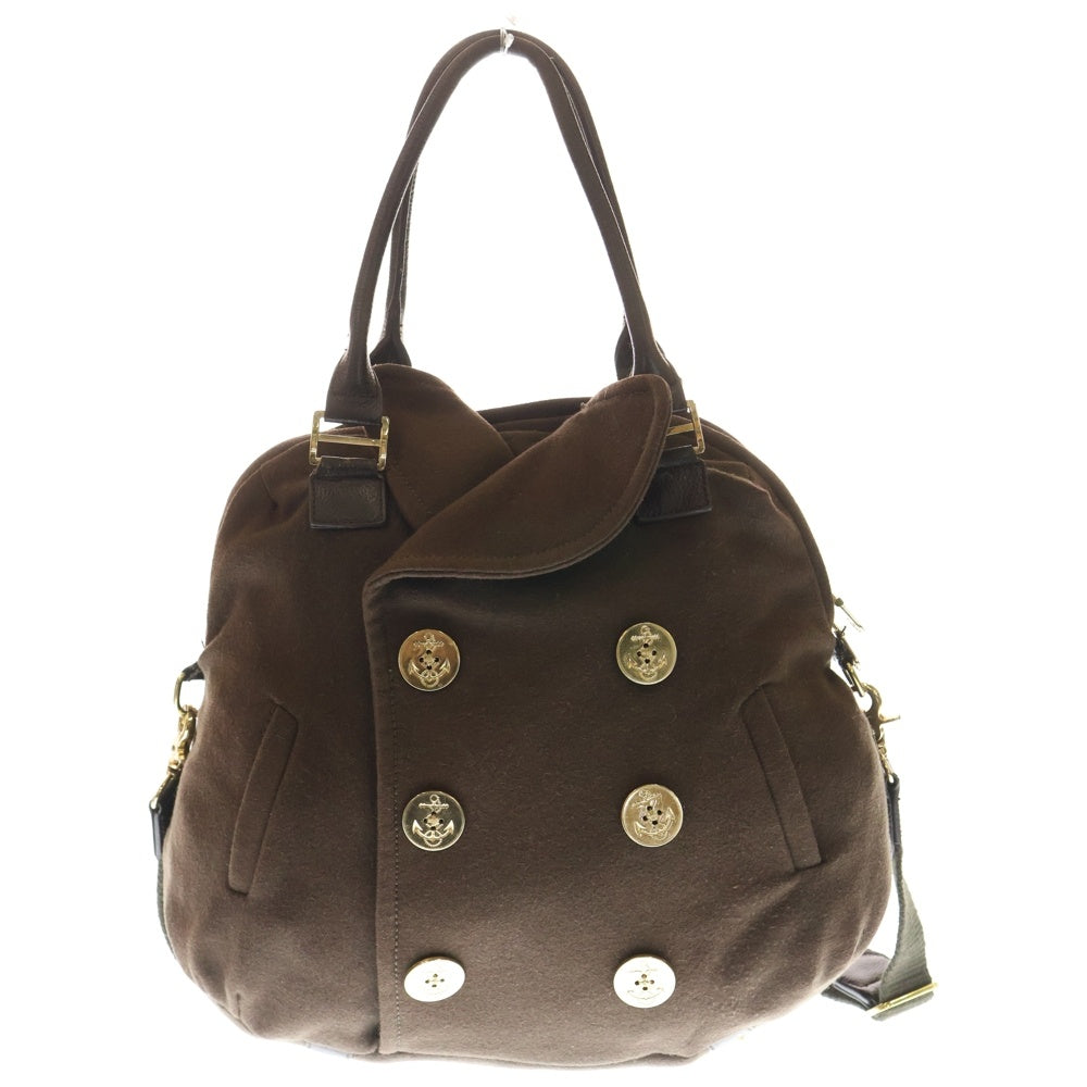 muta(ムータ) 2WAY コート型 トートバッグ ショルダーバッグ ブラウン