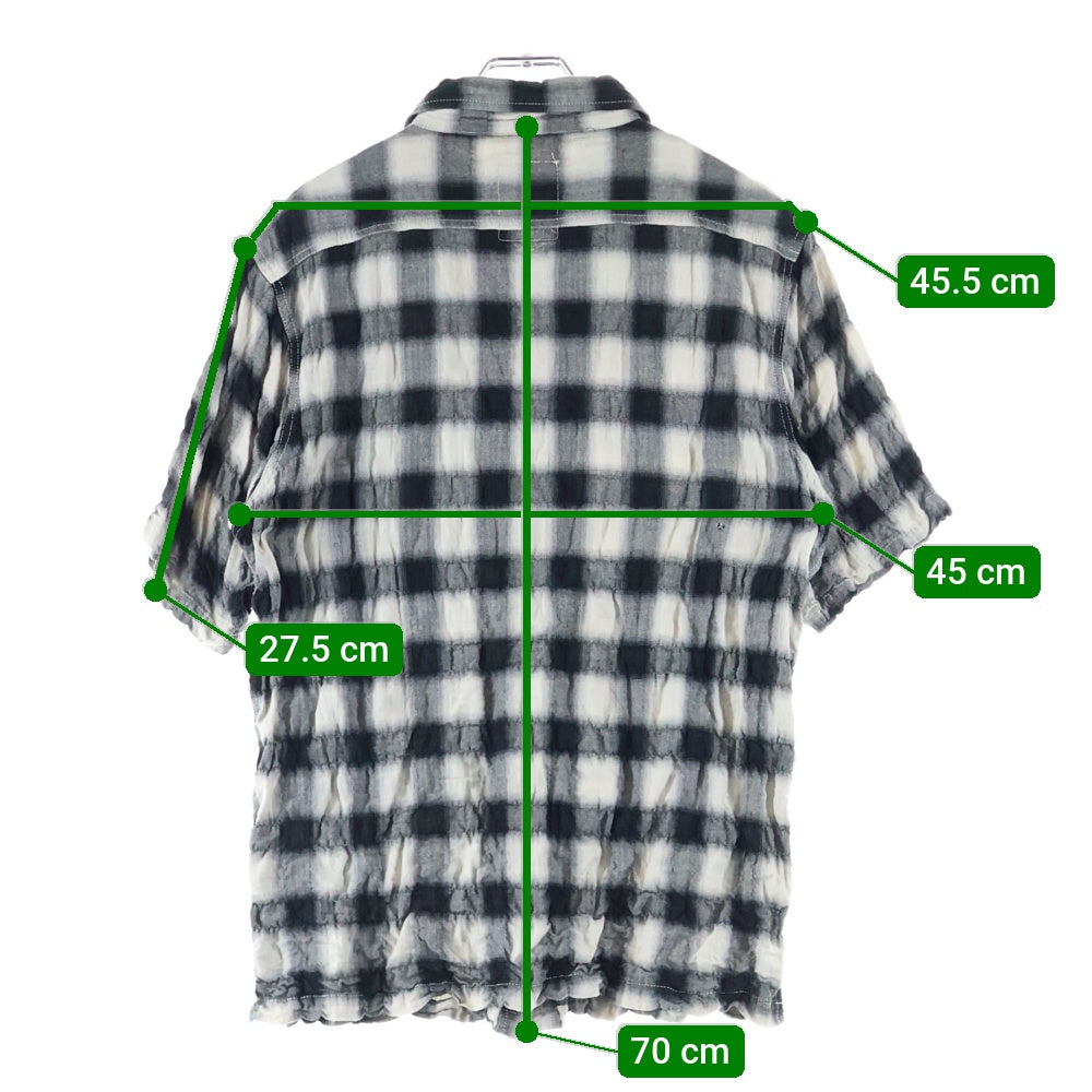 Let it Ride(レットイットライド) チェック柄 半袖シャツ ブラック