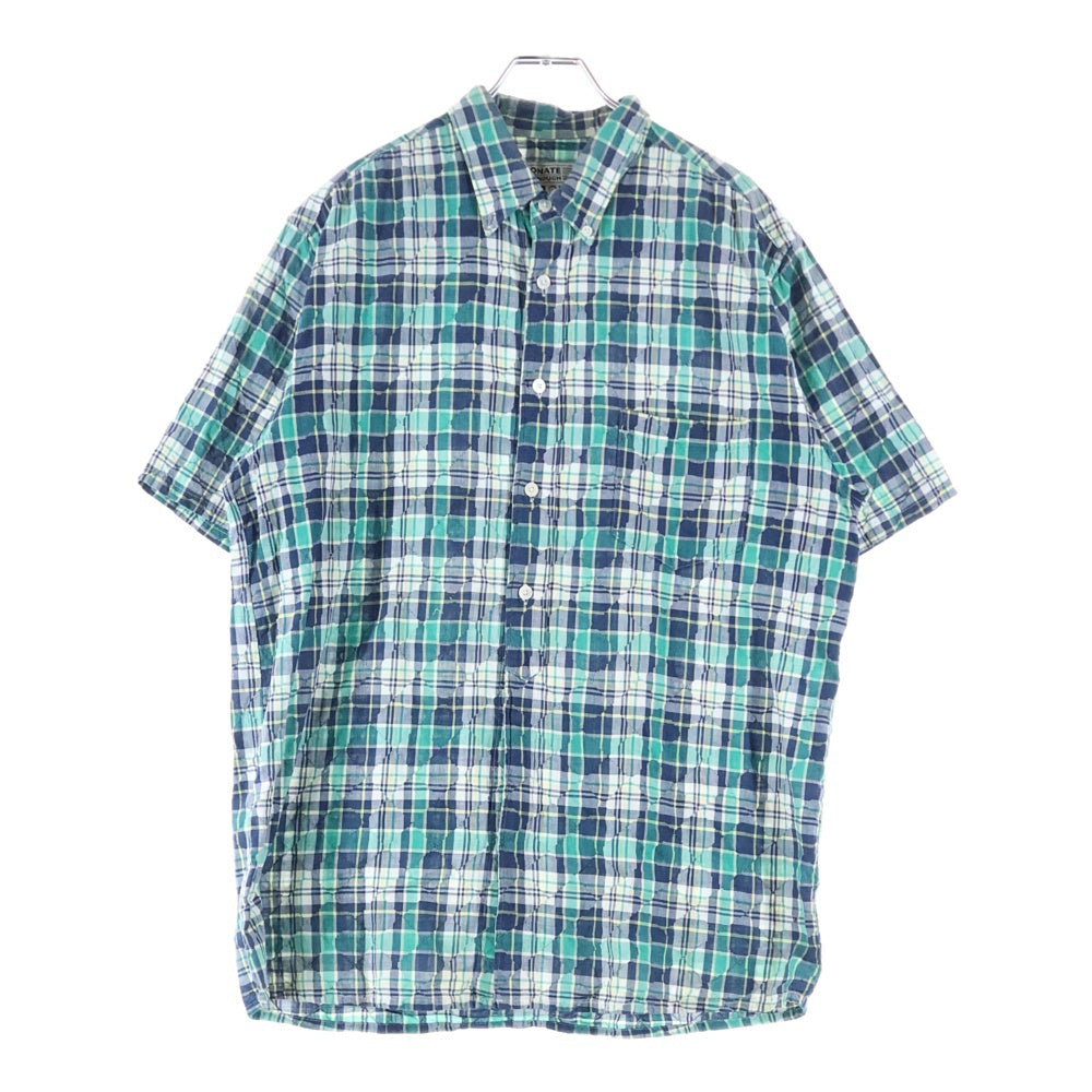 RESONATE GOODENOUGH(リゾネイトグッドイナフ) チェック柄 半袖シャツ グリーン RS-0707
