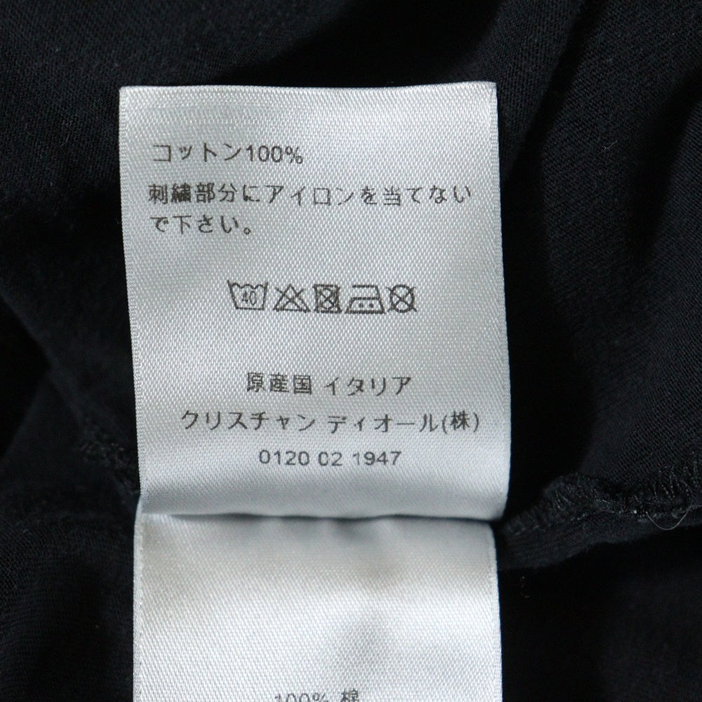DIOR(ディオール) 17AW 立体ロゴ刺繍 クルーネック半袖Tシャツ ブラック 733J603W3610
