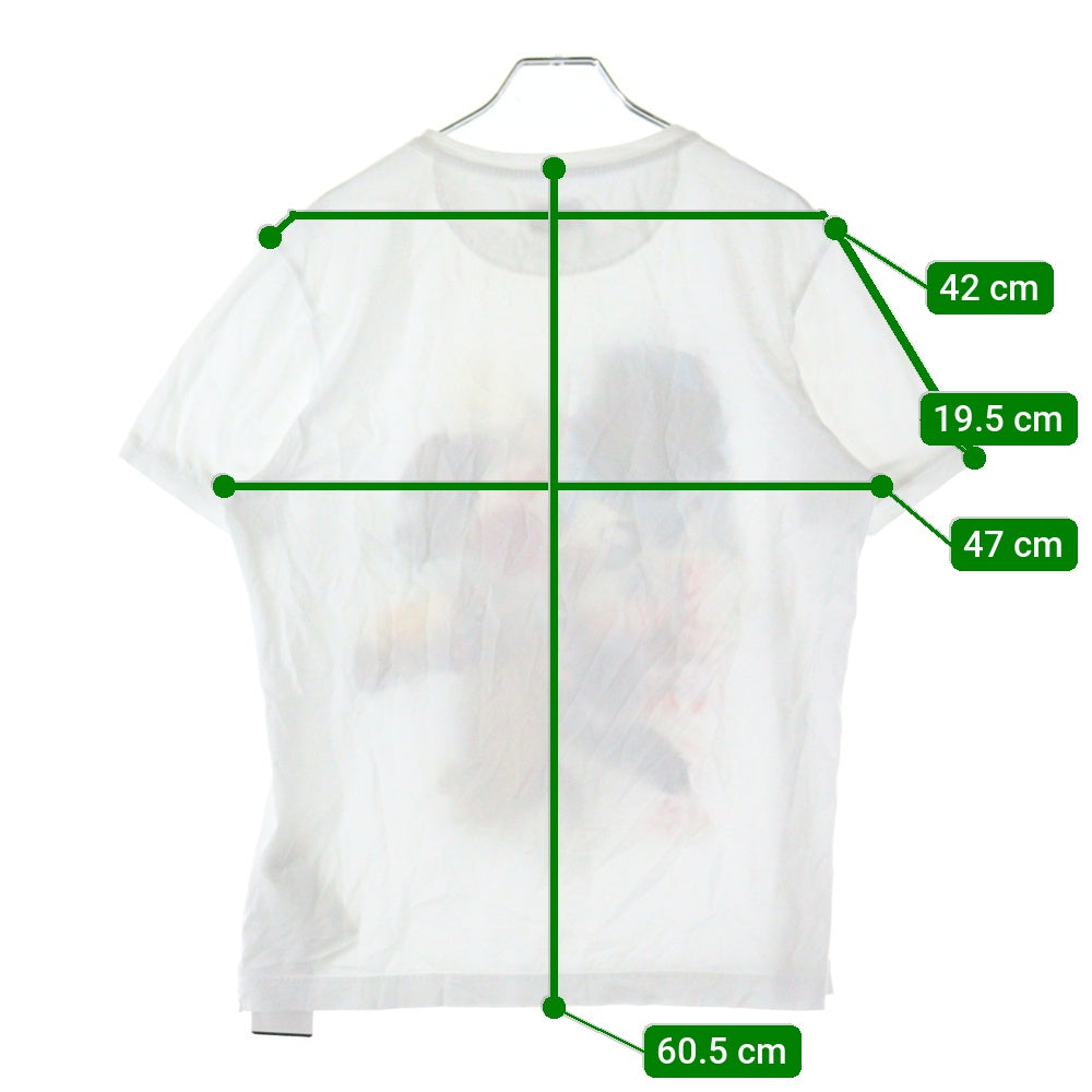 FENDI(フェンディ) 17AWカールコラージュ ワッペン/プリント 半袖Tシャツ カットソー ホワイト FY0894A9IQ