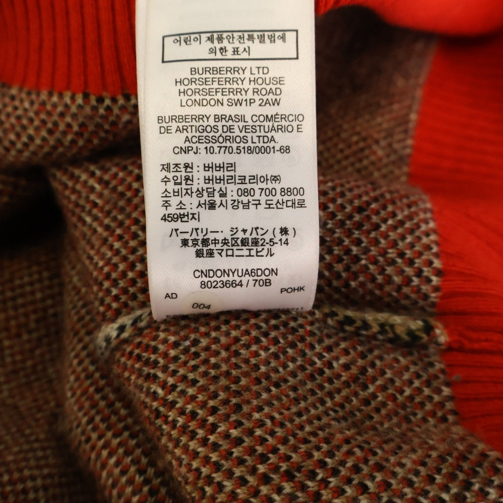 BURBERRY(バーバリー) 20SS Check Merio Wool Jacquard Sweater ノバ