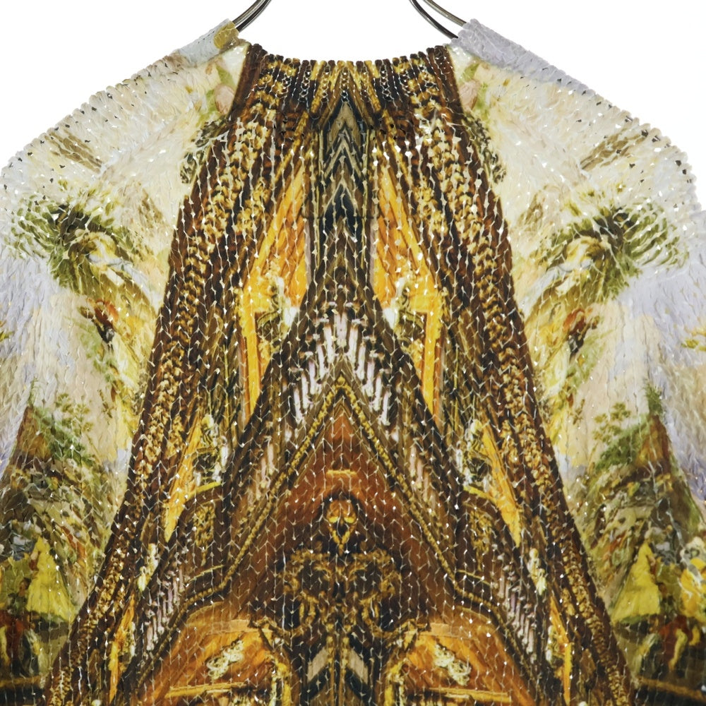 COMME des GARCONS HOMME PLUS(コムデギャルソンオムプリュス) 24SS グラフィックデザインニットセーター PM-N001 ホワイト