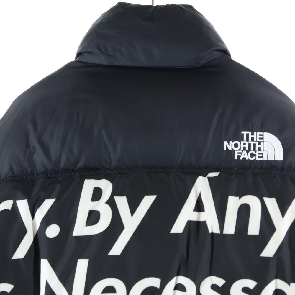 SUPREME(シュプリーム) 15AW×THE NORTH FACE BY ANY MEANS NUPTSE JACKET ザノースフェイス エニーミーンズ 文字 ヌプシダウンジャケット ブラック ND51551I