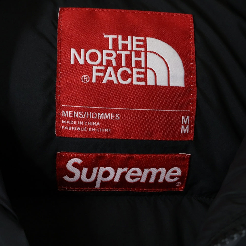 SUPREME(シュプリーム) 15AW×THE NORTH FACE BY ANY MEANS NUPTSE JACKET ザノースフェイス エニーミーンズ 文字 ヌプシダウンジャケット ブラック ND51551I