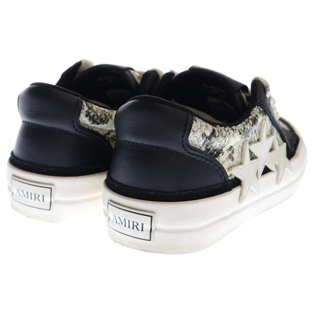 AMIRI(アミリ) Sunset Skate Sneaker スターパッチ スネーク ローカットスニーカー ブラック/ホワイト US8/26cm