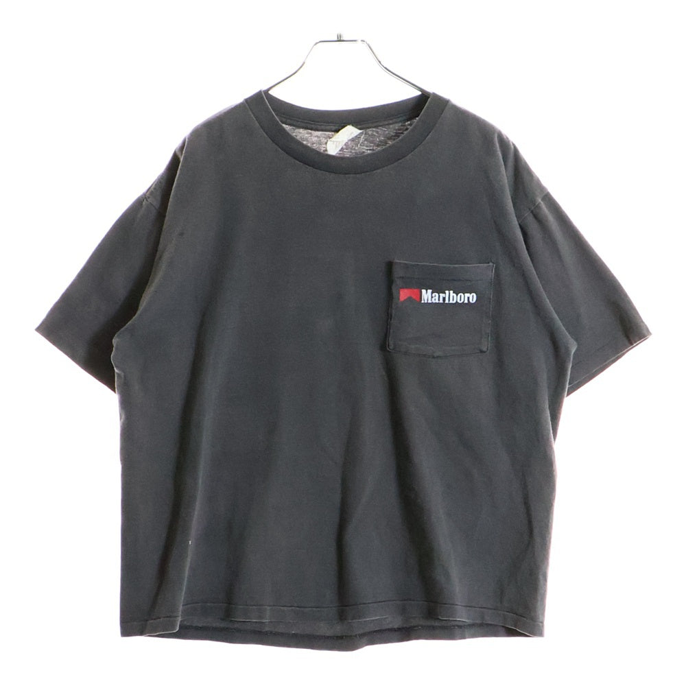 VINTAGE(ヴィンテージ) 90's Marlboro Marlboro MAN SILHOUETTE マールボロ マールボロマン プリント半袖Tシャツ カットソー ブラック ※丈直し