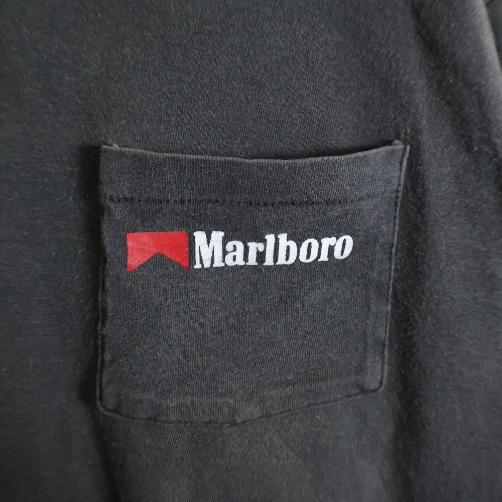 VINTAGE(ヴィンテージ) 90's Marlboro Marlboro MAN SILHOUETTE マールボロ マールボロマン プリント半袖Tシャツ カットソー ブラック ※丈直し