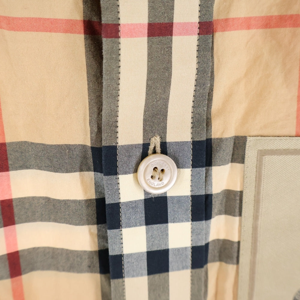 BURBERRY(バーバリー) ロゴアップリケ ノバチェック 長袖 シャツ