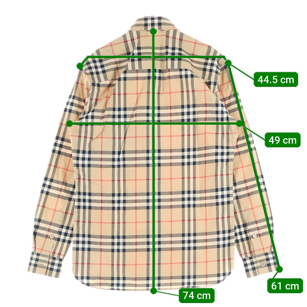 BURBERRY(バーバリー) ロゴアップリケ ノバチェック 長袖 シャツ