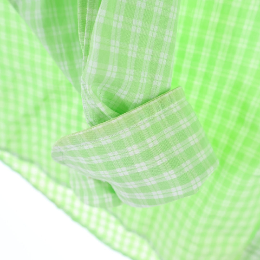 HERMES(エルメス) チェック柄 長袖シャツ カッターシャツ グリーン