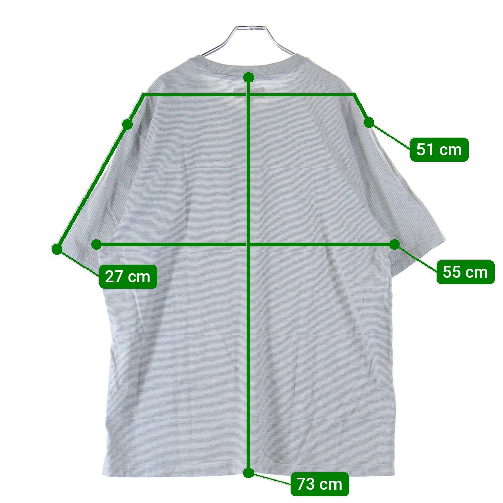 SUPREME(シュプリーム) 24SS Bouquet S/S Top ブーケ ロゴプリント ボーダー クルーネック半袖Tシャツ カットソー グレー