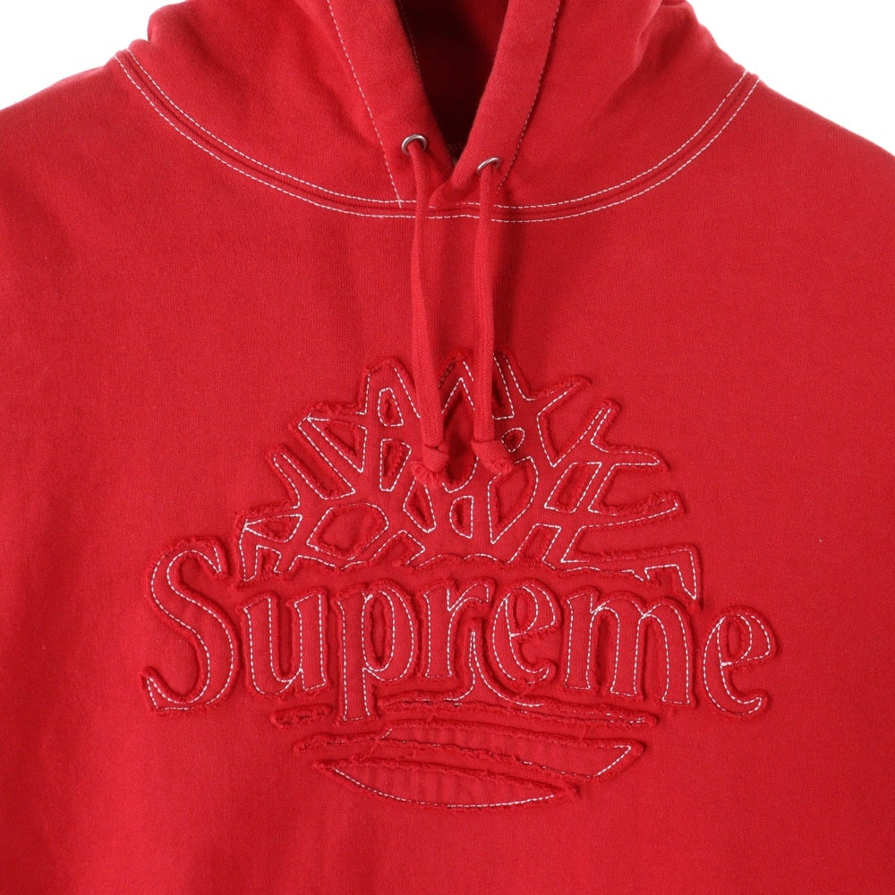 SUPREME(シュプリーム) 23SS ×Timberland Hooded Sweatshirt ティンバーランド フーテッドスウェットシャツ プルオーバーパーカー レッド