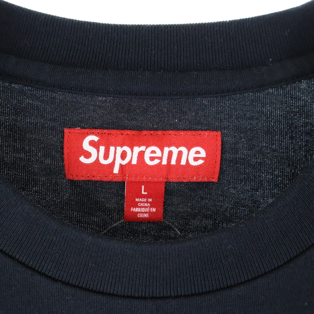 SUPREME(シュプリーム) 24SS Contact S/S Top コンタクト チェーンロゴ刺繍 クルーネック 半袖Tシャツ カットソー ブラック